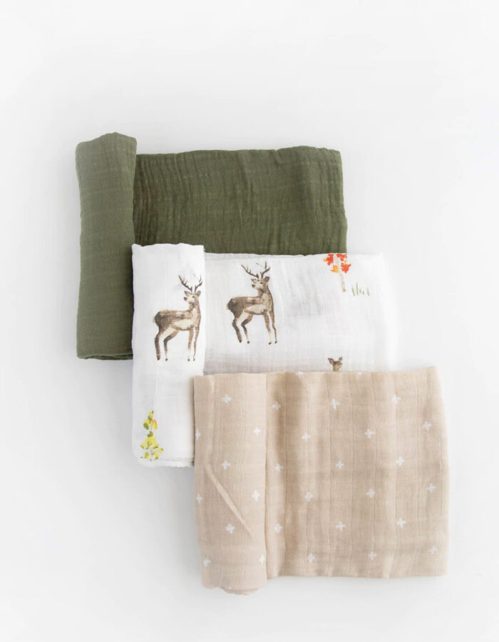 Serviette d'emmaillotage en Coton Tetra - Lot de 3 (Little Unicorn)