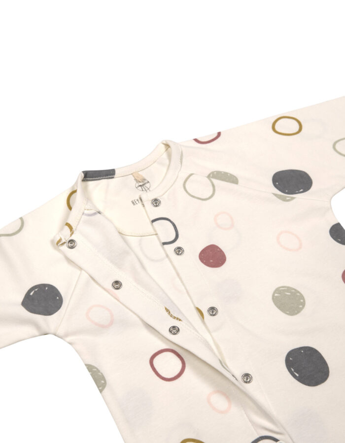 Pyjama Bébé GOTS Cercles Ecru (Lassig) – Image 2