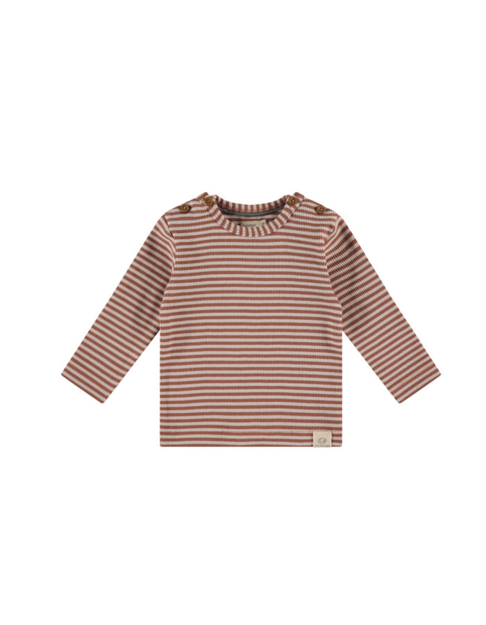 T-shirt longue manche ligné brun (Babyface)