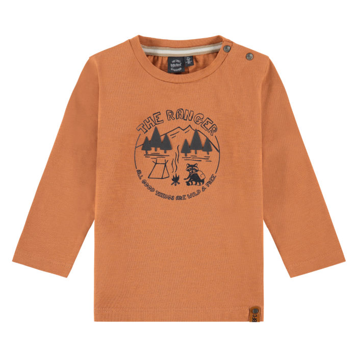 T-shirt longues manches garçon orange (Babyface)