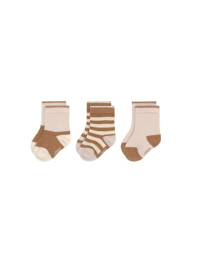 Chaussettes enfants (3 ps.) - GOTS, Rose poudré (Lassig)