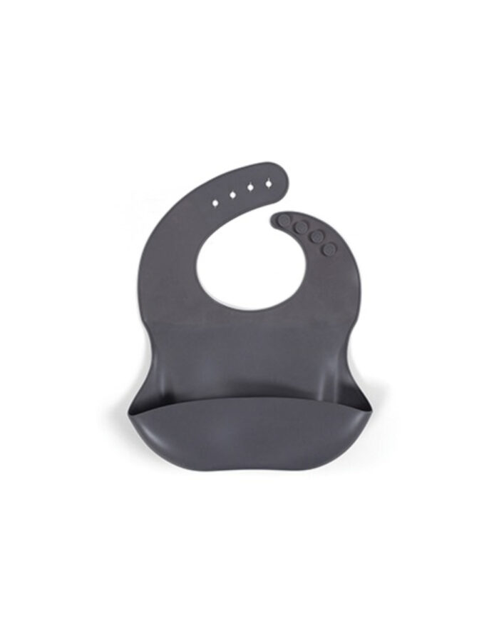 Bavoir Silicone gris foncé (Filibabba)