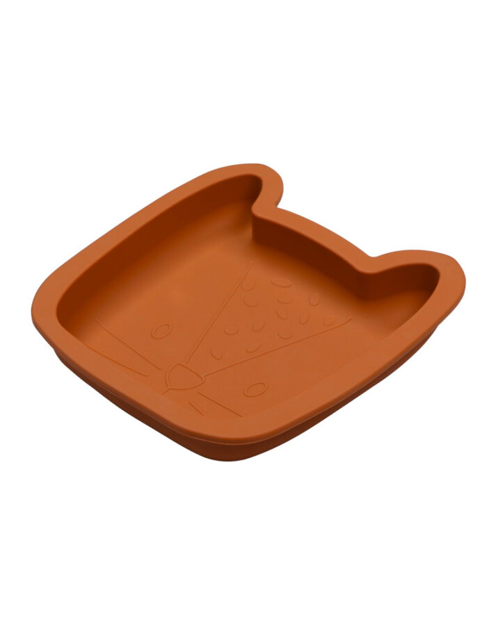 Assiette silicone Leopard sienna (Tryco)