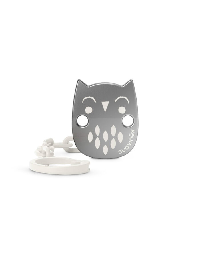 Attache-sucette Owl Gris (Suavinex)