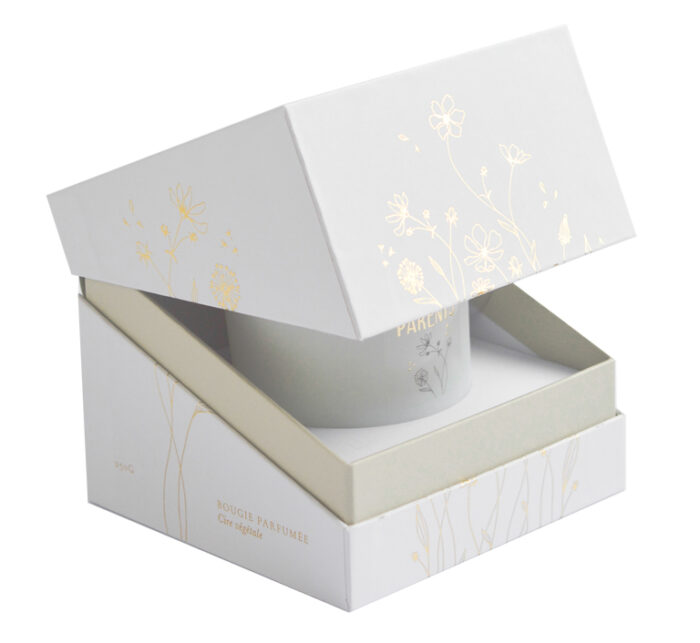 Bougie coffret - Veux-tu être parrain ? - fleur de coton (ZAKUW)