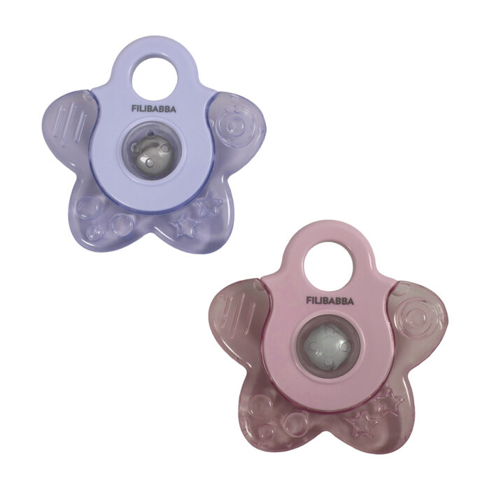 Pack de 2 anneaux de dentition réfrigérables rose mix (Filibabba)