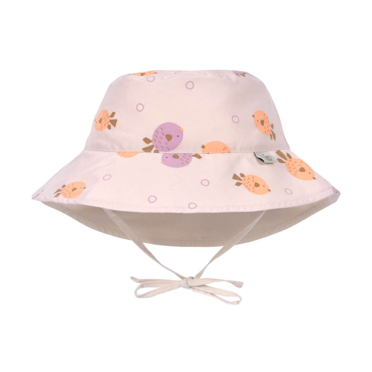 Chapeau anti-UV réversible enfants - Poisson, rose clair (Lassig)