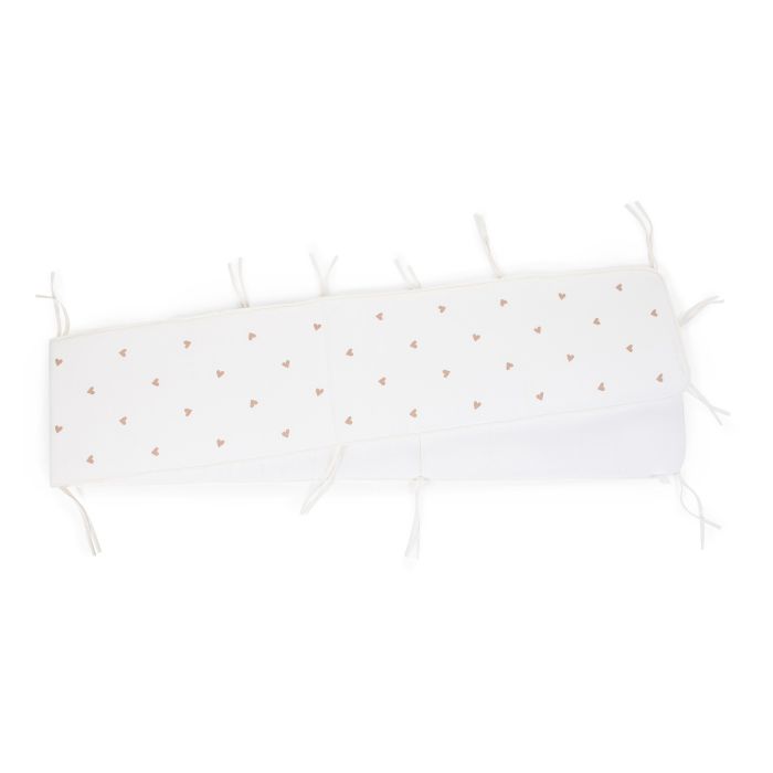 CONTOUR DE PARC - 35X340 CM - JERSEY + MOUSSELINE - HEARTS (Childhome)