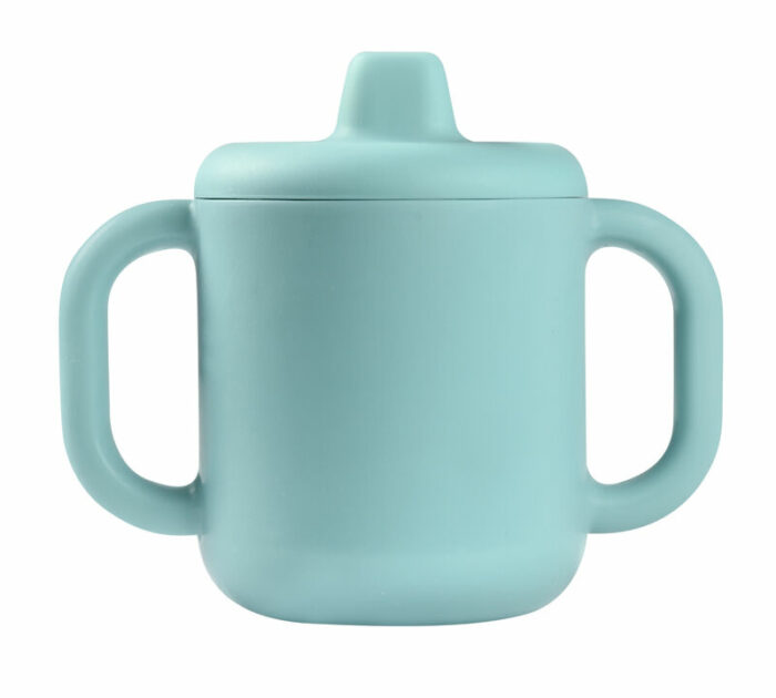 Tasse d’apprentissage silicone bleu (Béaba)