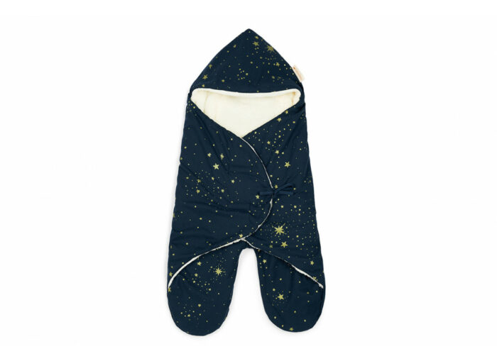 Couverture nomade de mi-saison Kiss Me 0-6M • gold stella night blue Couverture nomade de mi-saison Kiss Me 0-6M • gold stella night blue(Nobodinoz)