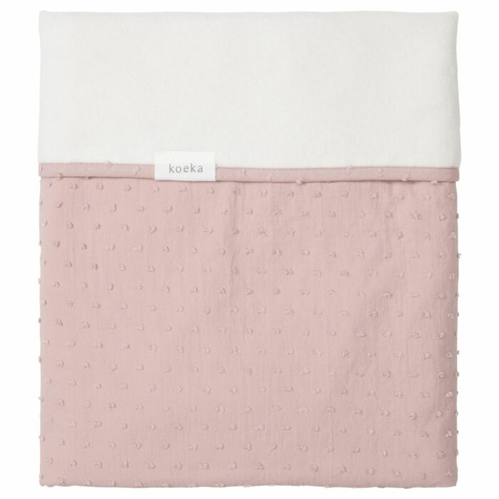 Couverture pour lit bébé cotton polaire Napa rose 100x150 (Koeka)