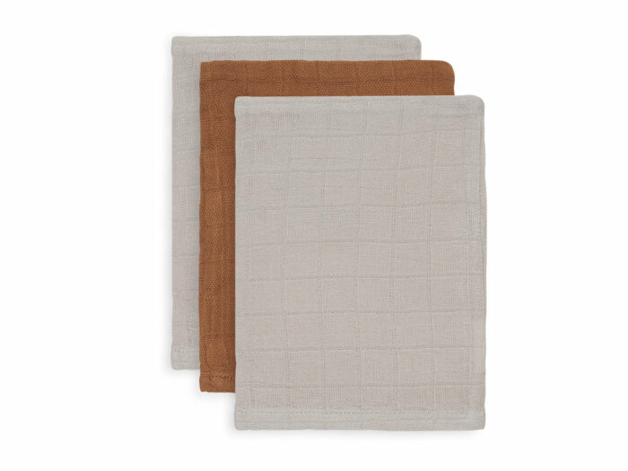 Gant de Toilette Bambou Coton Caramel - 3 Unités (Jollein)