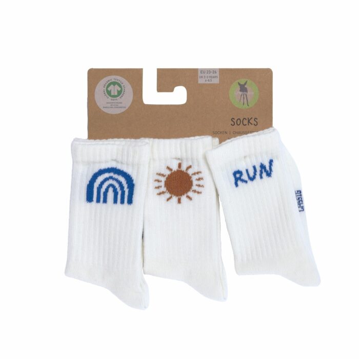 Chaussettes de tennis enfants (3 pcs) - Little Gang, Run (Lassig)