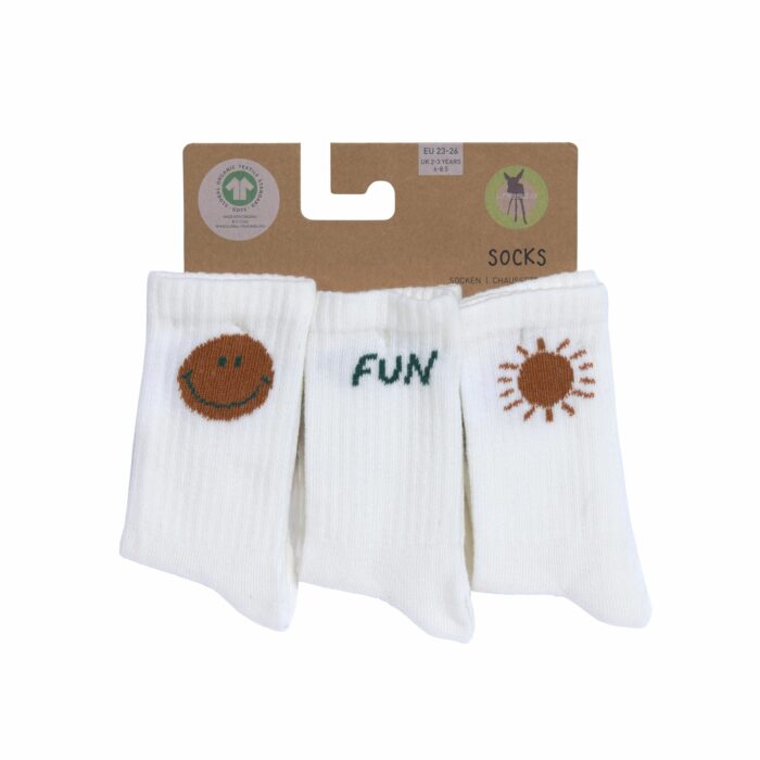 Chaussettes de tennis enfants (3 pcs) - Little Gang, Fun (Lassig)