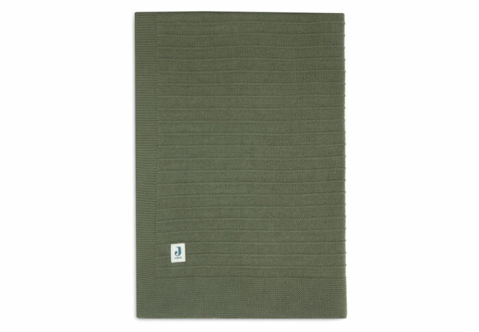 Couverture Berceau 75x100cm Pure Knit - Leaf Green- GOTS (Jollein)