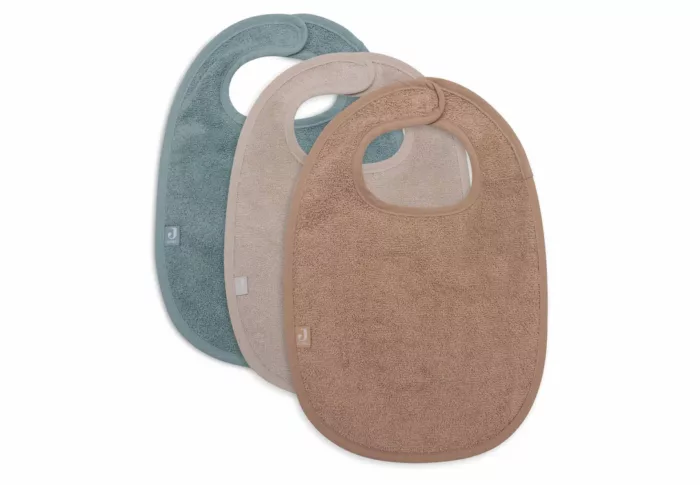 Bavoir Eponge - Sea Green/Nougat/Biscuit - 3 Unités (Jollein)
