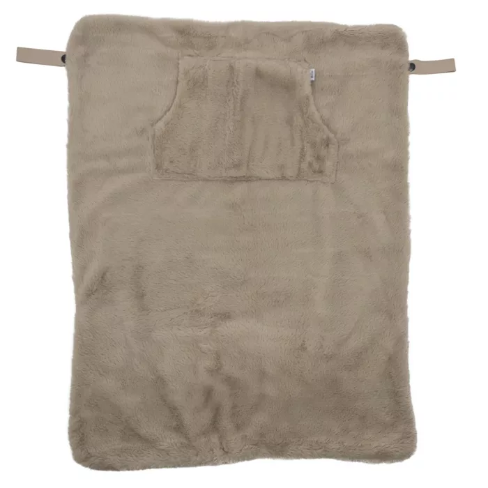Couverture nomade fausse fourrure angora – beige (BB and Co)