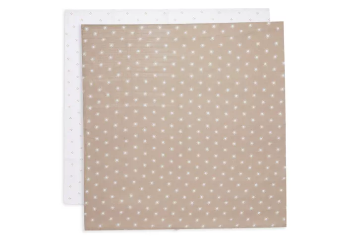 Lange gaze de Coton Small Pointelle & Sun Biscuit GOTS (2p) (Jollein)