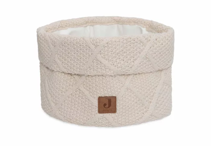 Panier de rangement Check Knit - Oatmeal (Jollein)