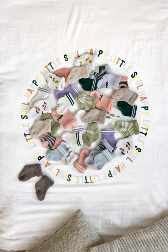 Lot de 3 chaussettes Terry Gots Rayure - Lila clair / Pêche (Lassig)