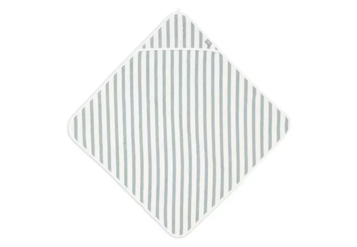 Cape de Bain 75x75cm Stripe Terry -Sea Green - GOTS (Jollein)