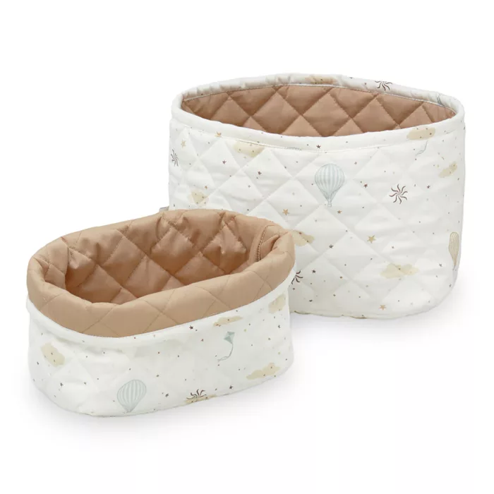 Panier de rangement matelassé - Lot de 2 - Dreamland/Camel (CamCam)