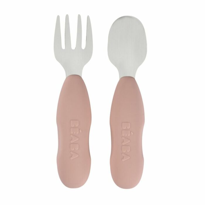 Lot de 2 pré-couverts inox – Barbe à papa (Béaba)