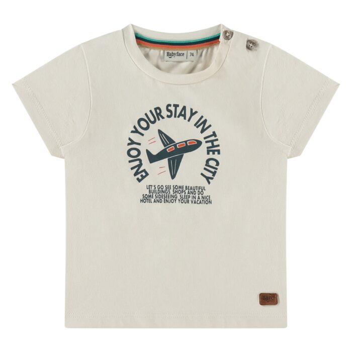 T-shirt manches courte - Off White - Bébé Garçon (Babyface SS25)