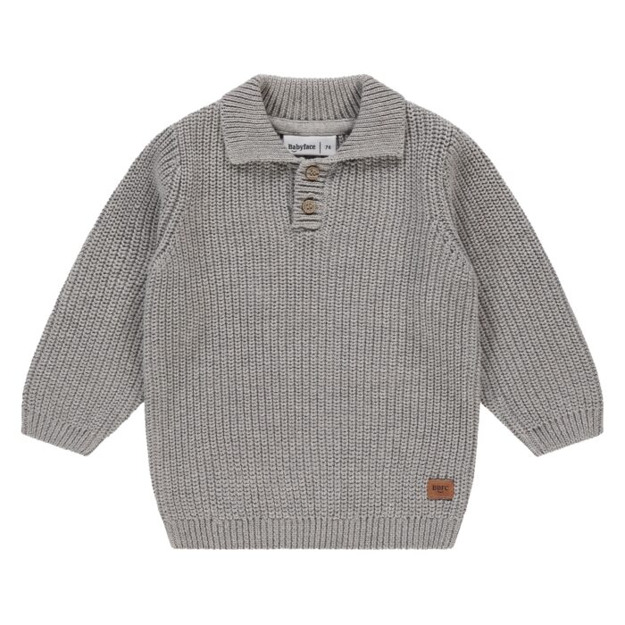 Pull Grey Melange Bébé Garçon  (Babyface AW25)
